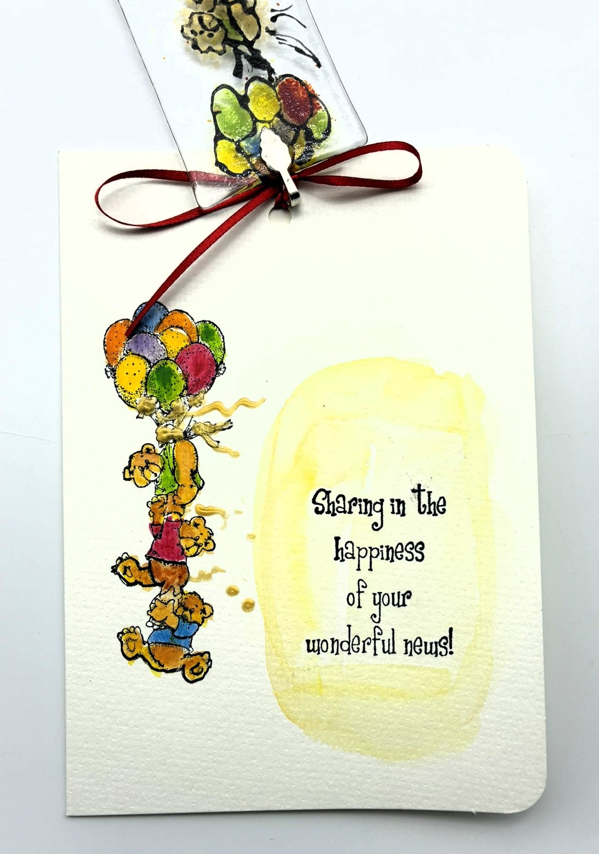 Bear with Balloon's Shower Card