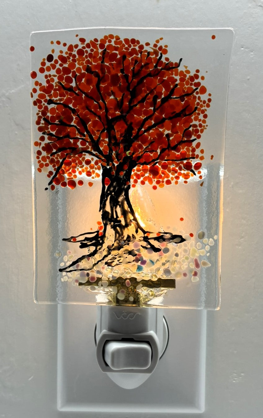 Red Fall Tree Night Light