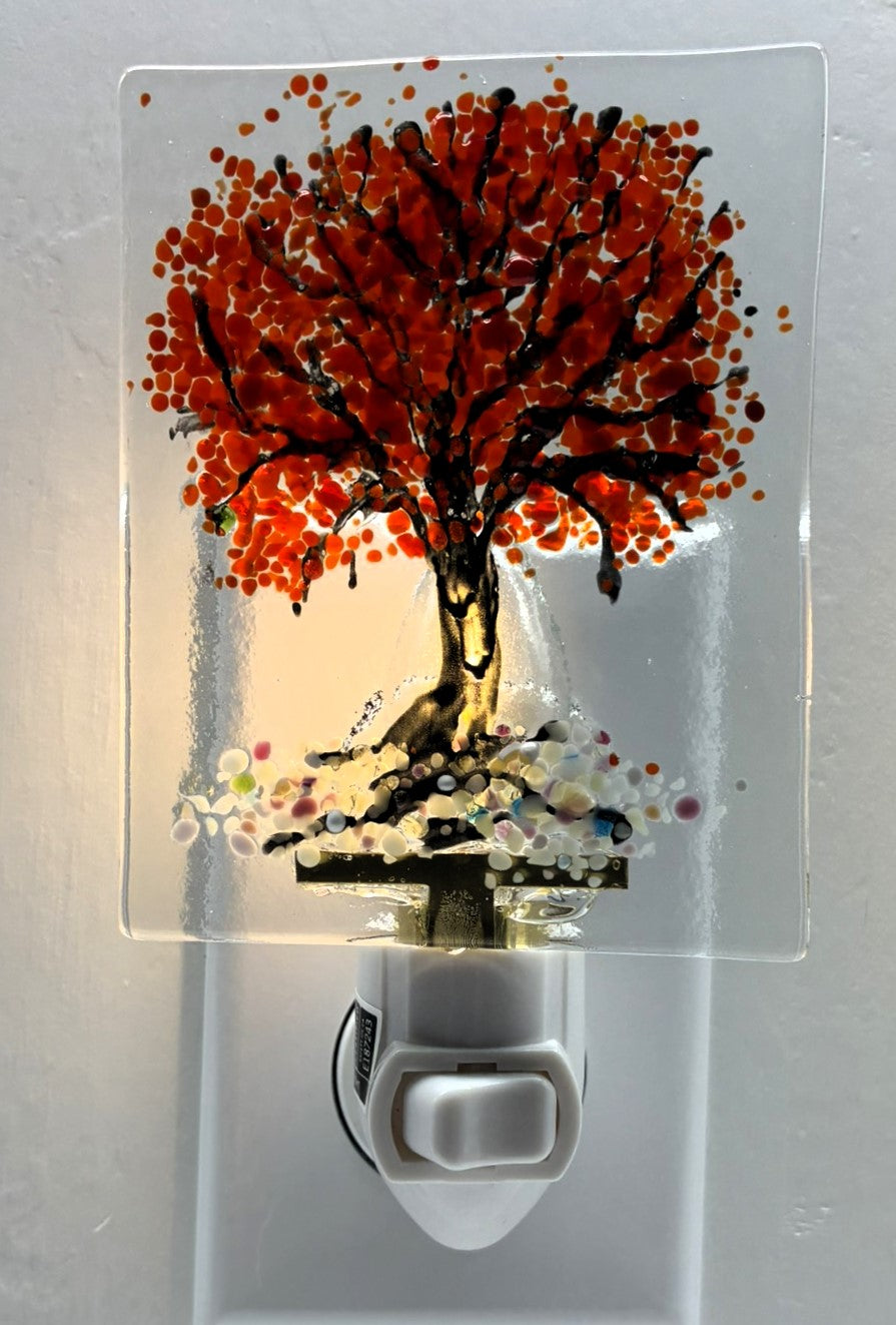 Red Fall Tree Night Light