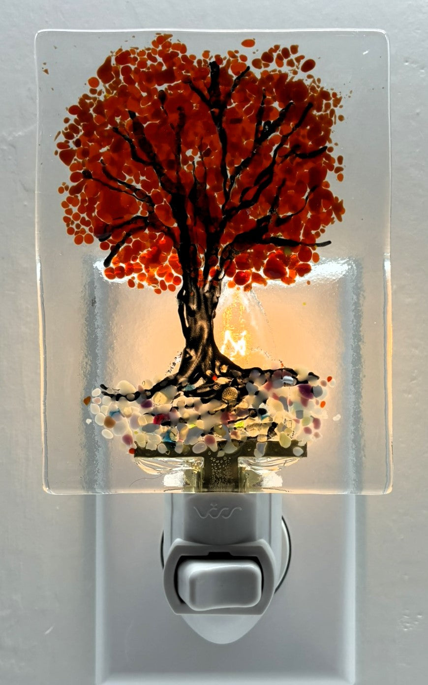 Red Fall Tree Night Light