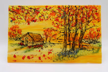 Load image into Gallery viewer, Fall Barn with Blue Grey Frame
