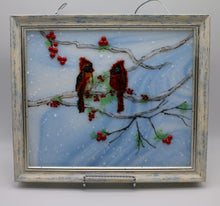 Load image into Gallery viewer, Two Cardinals on Branch Framed
