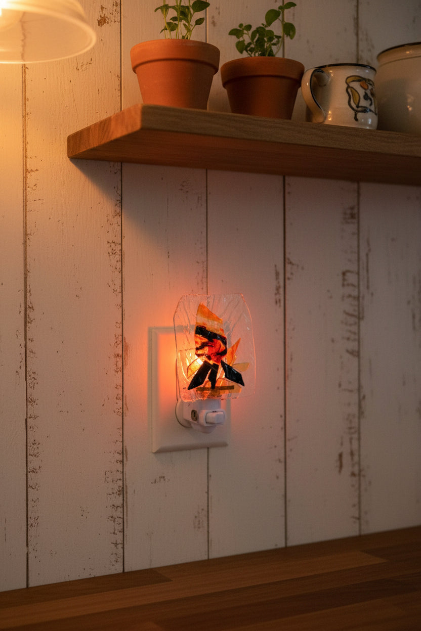 Abstract Campfire Night Light
