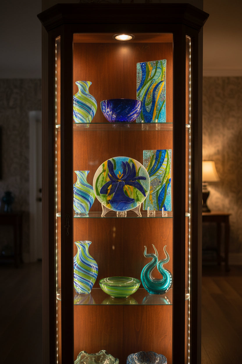 Blue Iris Round Plate