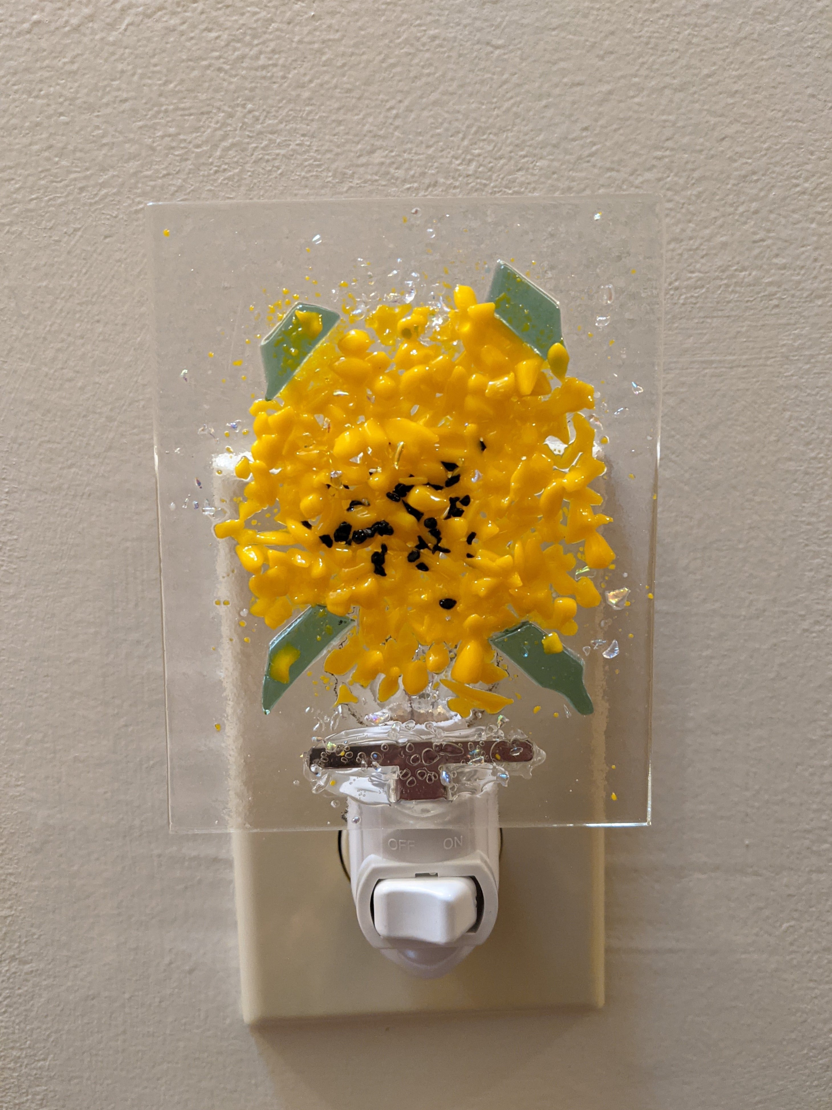 Yellow Chrysanthemum Flower Night Light